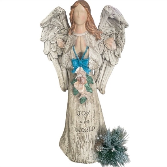 Lenox Other - EUC Lenox Ocean Beach ‘Joy To The World’ Driftwood Seashore Angel Figurine